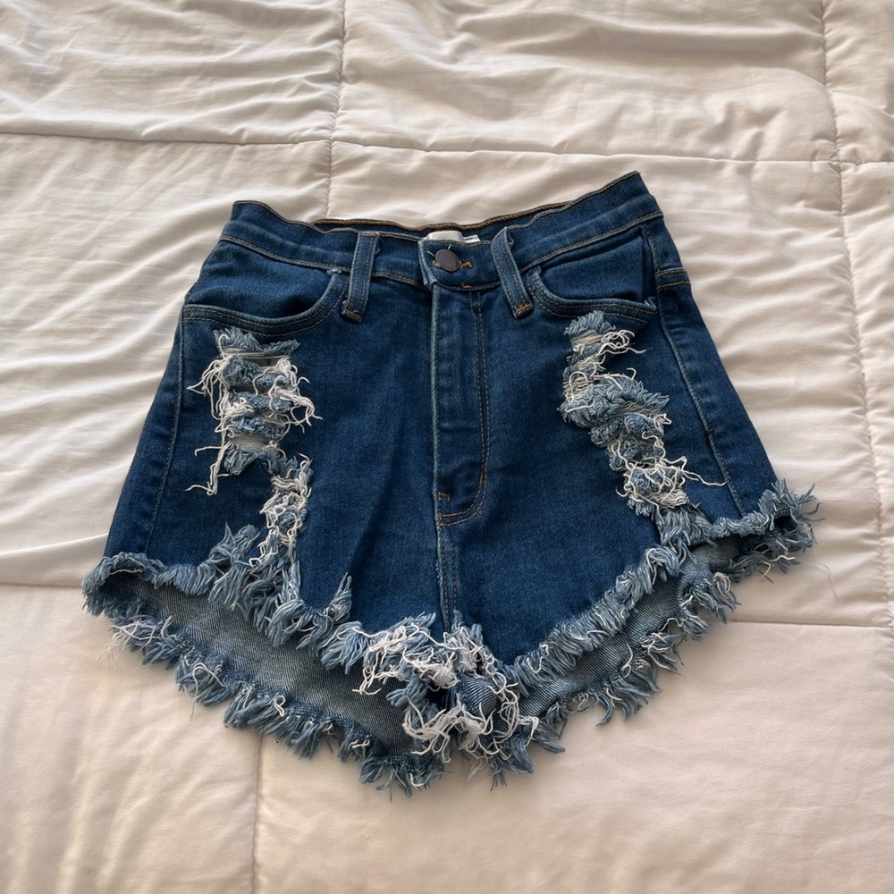 Dark wash jean shorts, size small